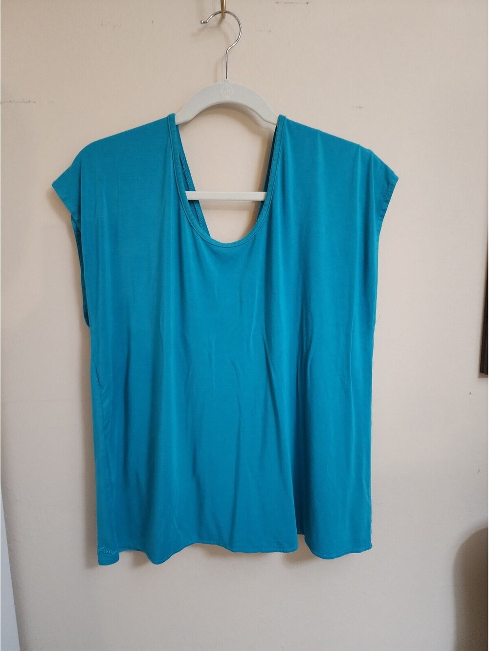 KAVU Women's Large Blue Sleeveless Draped Top